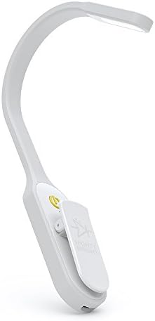 The Original Mighty Bright Recharge Clip On Rechargeable Book Light Reading Light, Warm Eye Care LEDs, Flexible, Durable, Dimmable, Perfect for Kids, Bookworms, Reading in Bed, Lasts 60 Hours (White)