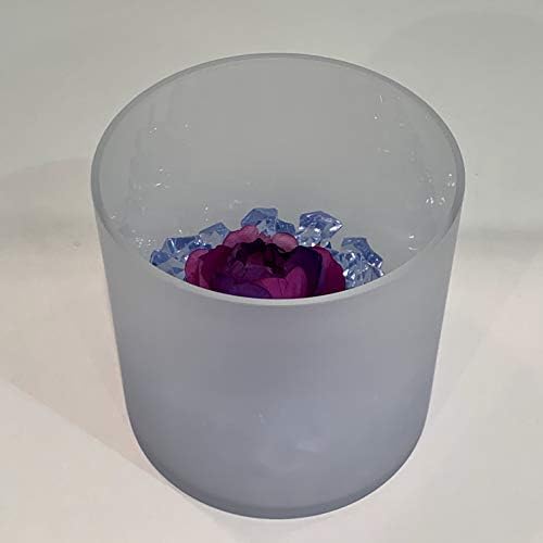 WGV Cylinder Vase, Diameter 5", Height 5", Frosted Glass Floral Planter Container, Floating Candle Holder for Wedding Party Event Home Office Decor, 1 Piece