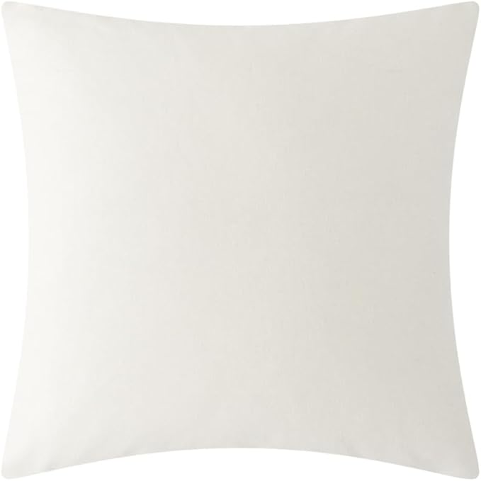 OiseauVoler Decorative 3D Flower Throw Pillow Covers Handmade Cushion Cover Cases for Couch Bed Living Room Farmhouse Home Decor 18 x 18 Inch Cream White