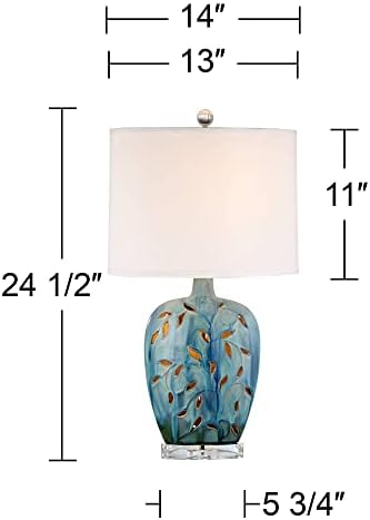 Devan Vines 24 1/2" High Table Lamp Blue Ceramic Night Light Acrylic Modern