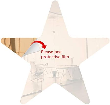 Marketing Holders Acrylic Mirror 10" Rose Gold Star Flat DIY Smooth Edge Plexiglass Tiles .118 3MM Thick Rounded Corners Decor for Weddings Birthdays Kids Rooms Restaurants Spas Salons