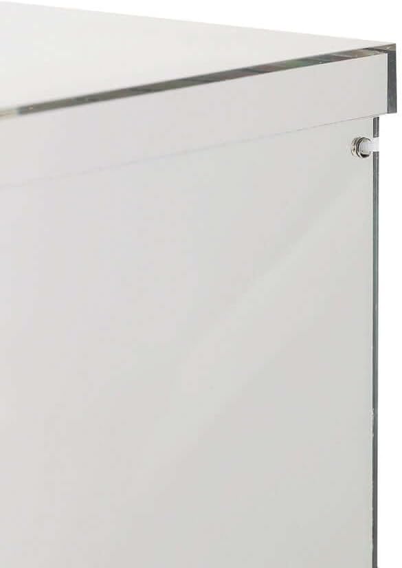 Efavormart 24" Silver Mirror Finish Wedding Decor Ideas Clear Display Box for Centerpieces with Interchangeable Lid and Base