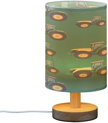 Tractor Green Transport Table Lamp with USB Port Night Light Bedroom Lamps for Nightstand Living Room Dorm Home Office Desk