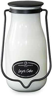 Milkhouse Layer Cake Scented Soy Candle, 14 oz Milkbottle, 90+ Hr Burn
