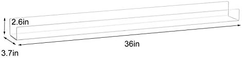 NIUBEE 36" Acrylic Floating Nursery Kids Bookshelf Wall Shelf 4 Packs