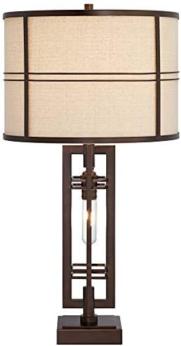Trenton 28" Tall Table Lamp Bronze Oil-Rubbed Night Light Table Top Dimmer