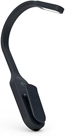 The Original Mighty Bright Recharge Clip On Rechargeable Book Light Reading Light, Warm Eye Care LEDs, Flexible, Durable, Dimmable, Perfect for Kids, Bookworms, Reading in Bed, Lasts 60 Hours (Black)