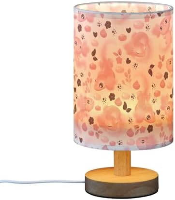 Pink Axolotl LED Table Lamp with USB Port Night Light Bedroom Lamps for Nightstand Living Room Dorm Home Office Desk