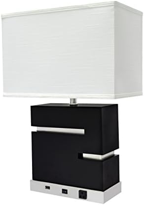 Aspen Creative 40115 24 1/4" High Transitional Wood Table Lamp, Off White, (16 1/2" + 91/2") Wide