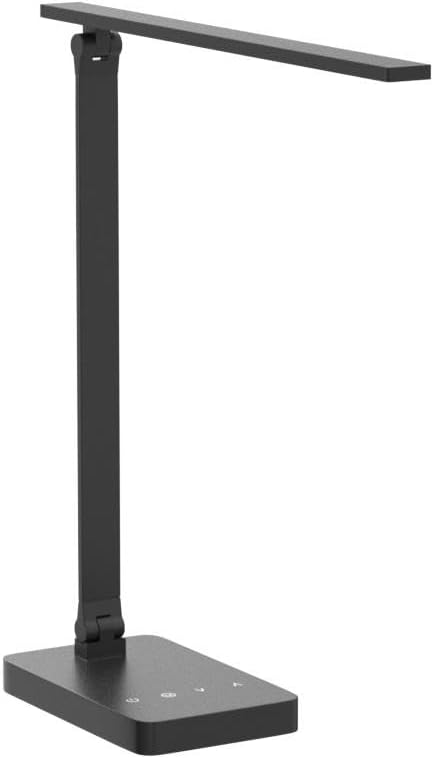 Lepro Desk Lamp with USB Charging Port for Home Office, 650LM 9.5W, Black