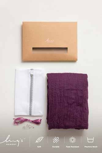 Ling's Moment Deep Purple Gauze Cheesecloth Table Runner, 14FT (168 Inch)
