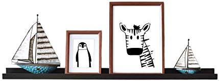 WELLAND Espresso Picture Ledge Shelf Display Wall Shelf 36" for Bedroom, Living Room, Bathroom, Kitchen, Office and More