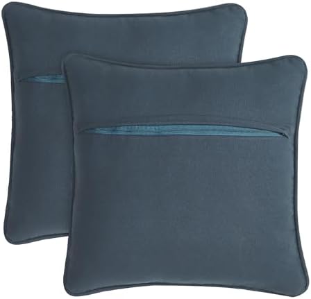 Boho Living 18x18 Indigo Throw Pillow Covers Pillow Insert not Included - Boho Pillow Covers Only, Pack of 2