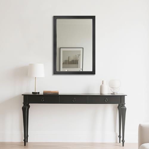 Bathroom Mirror for Over Sink 36x24 Inch Rectangular Wall Mirror, Black | Decorative Wall Mounted Mirror, Hangs Horizontally or Vertically for Vanity, Entryway, Restroom