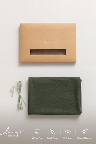 Ling's Moment 14Ft Emerald Green Table Runner, Sheer Chiffon Table Runners