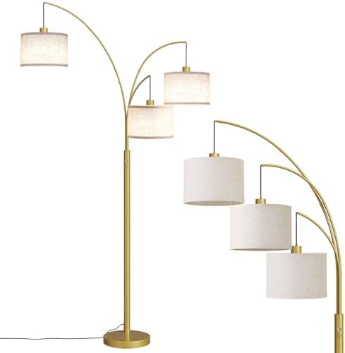 SUNMORY 3 Lights Floor Lamps for Living Room，78" Tall Arc Standing Lamp