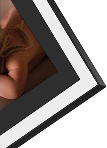 5x7 Picture Frames Set of 2, Black Glass Photo Frame, Only for Tabletop Display, Gift Picture Frame, Horizontally or Vertically (5x7, Black)