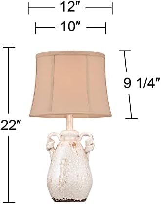 Sofia 22" High Table Lamp Crackled Ivory Ceramic Country Rustic