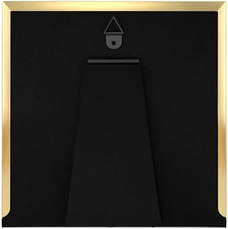 eletecpro 4x4 Enamel Picture Frame with Real Glass Cover, Black, 1-Pack