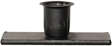 Saving Shepherd Iron Window Sill Candle Holder - Heavy Wrought Iron Country Metal Taper Candlestick Stand by Amish Blacksmith Lancaster Pennsylvania USA - Satin Black