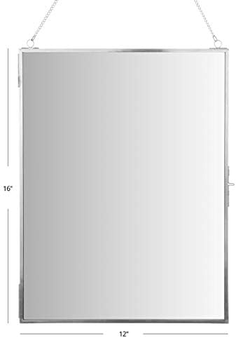 Koyal Wholesale Modern Gold Frame Mirror for Wall, Large 12x16 Inch Hanging Rectangle Wall Mirror Photo Cabinet with Lock, Rectangle Mirrors for Wall Entryway, Bedroom, Bathroom