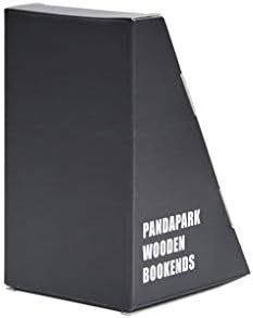 Pandapark Wood Decorative Bookends,Non-Skid Bookend for Shelves,Heavy Duty Bookends,Book Stand for Books/CDs,1 Pair