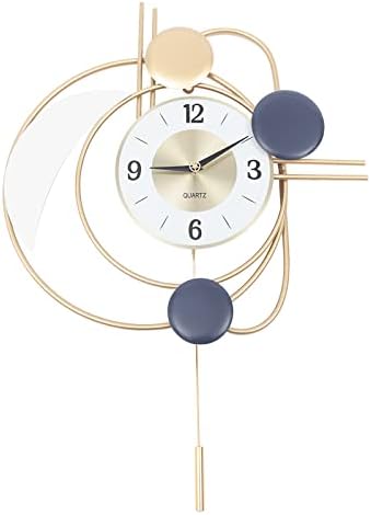 28Inch Modern Wall Clock for Living Room, Large Decorative Art Clock Silent Battery Operate, Modern Metal Wall Clocks for Living Room,Kitchen,Home,Bathroom,Bedroom Wall Decor (19.29*27.95in)