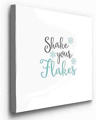 Renditions Gallery Abstract Christmas Artwork Prints for Home Decor Shake Your Flakes Canvas Wall Art for Bedroom Dining Office Kitchen Decorations - 16"X16" LT05
