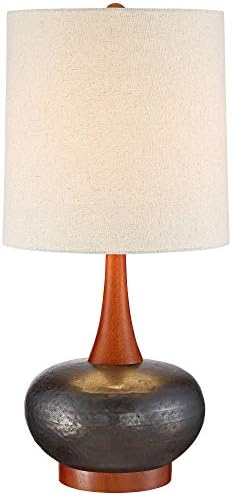 Andi 24 1/2" High Table Lamp Wood Ceramic Mid-Century Modern White