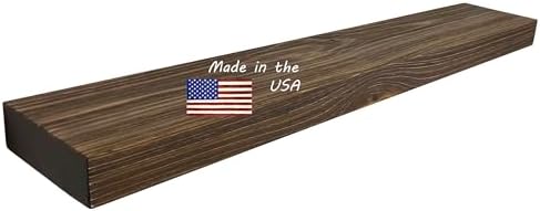 joelsantiques 48 Inch Wooden Floating Shelves for Wall -48x6x2 in -Made of Natural Wood - Long Heavy Duty Rustic Wall Shelves for Bedroom - Laundry Floating Storage, Kitchen Shelf -Medium Brown