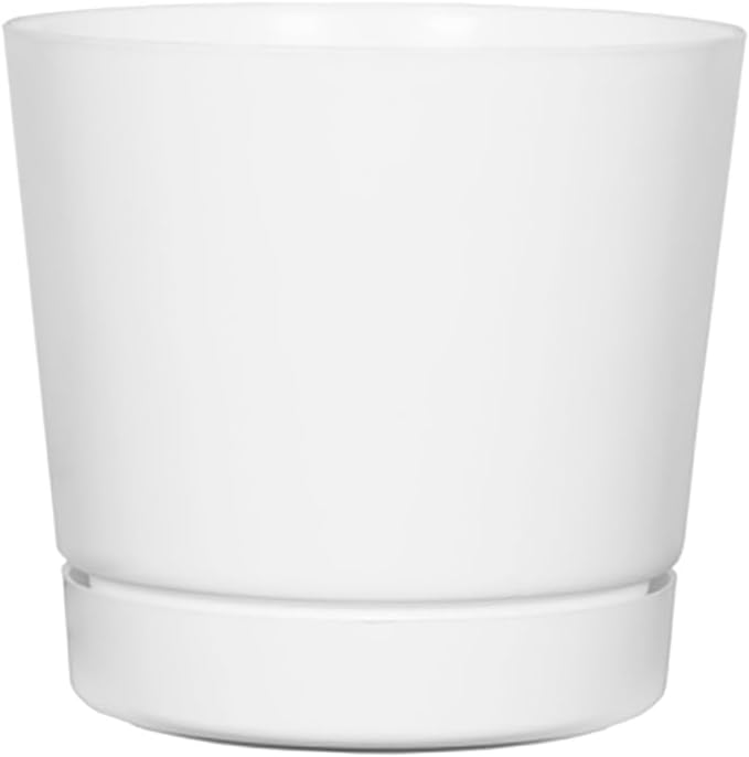Root & Vessel Majestic Full Depth Cylinder Pot, Glossy White, 14-Inch (10142)