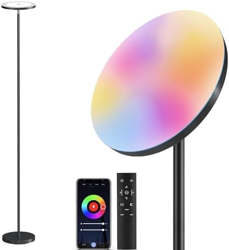 SUNMORY RGB Floor Lamps for Living Room, LED Lamp with APP Remote Control