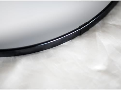Funerom Black Round Wall Mirror 12.6 Inches Circle Mirror Bathroom Mirrors