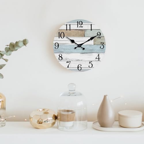 KECYET 14 Inch Wall Clock Battery Operated Silent Non Ticking Nautical