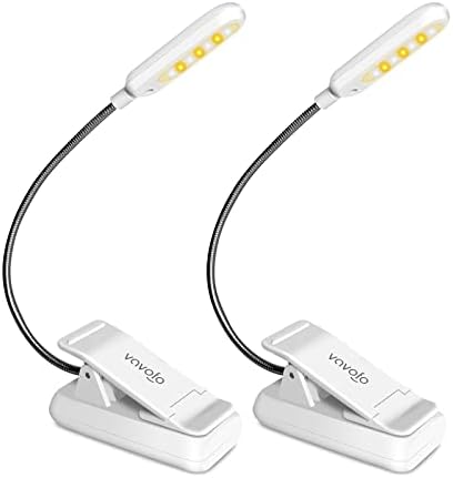 VAVOFO Rechargeable Reading Light, Clip on Book Light for Reading in Bed