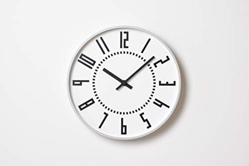 Remnos TIL16-01WH Lemnos Wall Clock, Analog, Ec Clock, Aluminum, White, Diameter: 10.0 inches (25.6 cm)