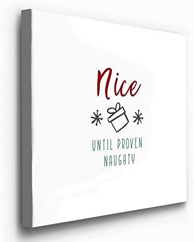 Renditions Gallery Abstract Wall Art Paintings for Home Decor Nice until Proven Naughty Canvas Hanging Artwork for Living Room Home Kitchen Wall Decorations - 24"X24" LT05