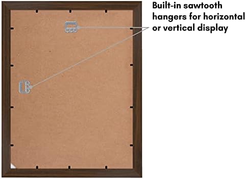 Americanflat 11x14 Picture Frame 2-Pack - Matted to 8x10 - Walnut