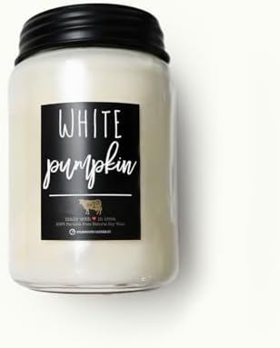 Milkhouse White Pumpkin Soy Candle, 26 oz Farmhouse Jar, 150+ Hr Burn