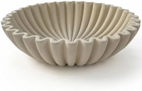 OAKOA Concrete Bowl Decor - Organic Modern Home Decor - Cement Bowl