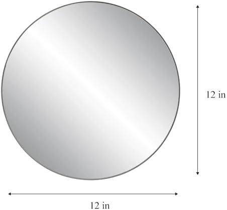 12 Inch, Pack of 25 Small Mirrors for Crafts, Round Mirrors for Tables at Weddings, Mirror Tiles for Crafts and DIY Projects