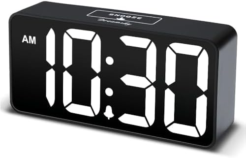 DreamSky Small Digital Alarm Clock for Bedroom, Large Big Numbers Display