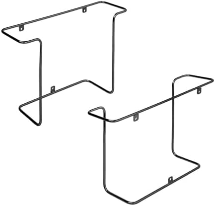 MyGift Set of 4 Black Metal Wire Vinyl Record Display Shelves, Wall Mount
