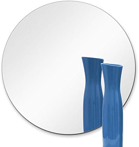 Dulles Glass 8 Inch Round Mirror, Frameless Circle Glass for Wedding Centerpiece & DIY Crafts, Flat Polished Edge