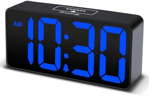 DreamSky Small Digital Alarm Clock for Bedroom with Large Big Numbers