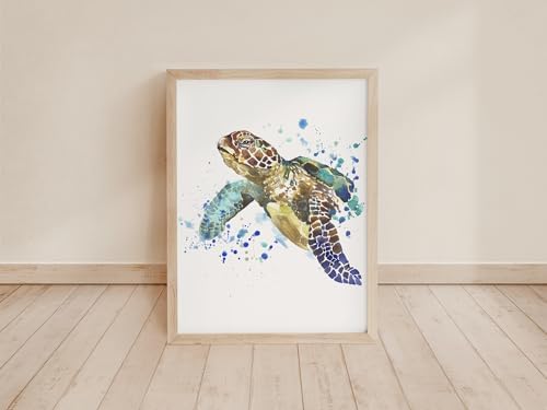 DREAM BIG PRINTABLES Sea Turtle Wall Art Print - Unframed - 8x10 | Beach Walls Décor's | Farmhouse Decors | Office Wall's Decor