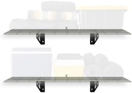 MonsterRax 12x36 Garage Wall Shelf 2-Pack, 300lb, Hammertone