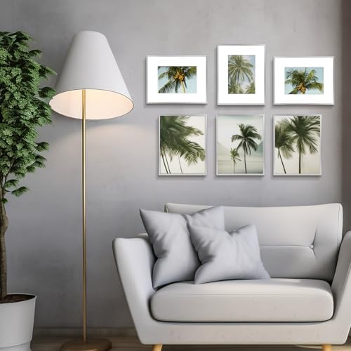 Golden State Art 8x10 Silver Aluminum Frame, Real Glass, Mat Fits 5x7