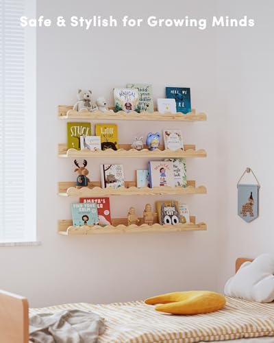 Seocry Nusery Shelves (23 Inches, Wood)