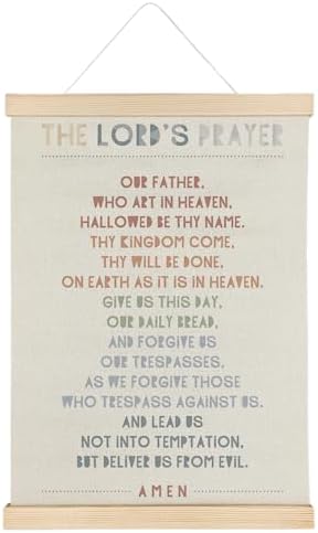 SereneHanctuary Christian The Lords Prayer Wall Decor,Bible Verses Scripture Wall Decor Gifts for Women Men Kids,Our Father Poster Hanger Frame for Home Bedroom Prayer Room Office Church,12X16Inches